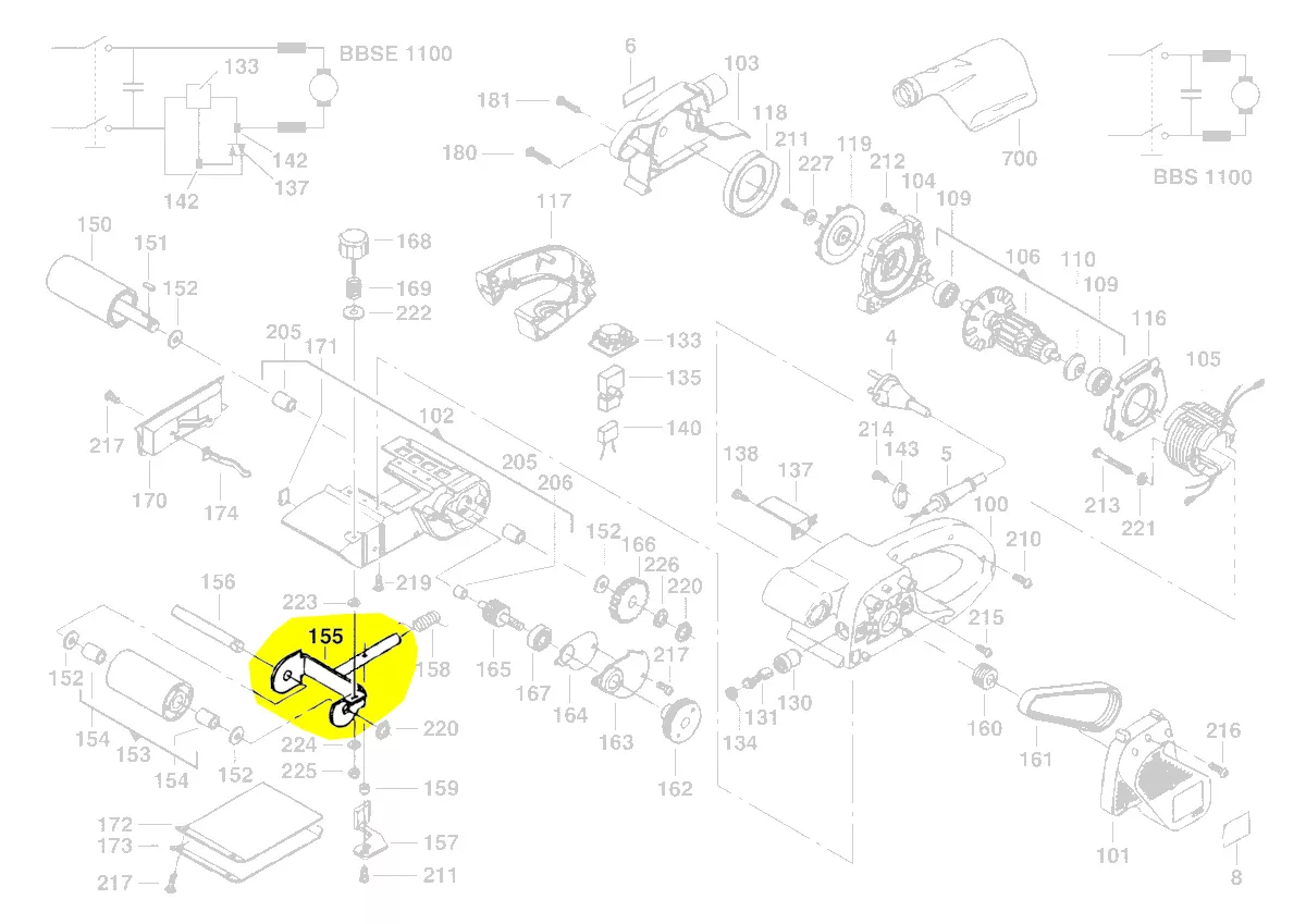 fourche galet avant réf. 4931278737 AEG